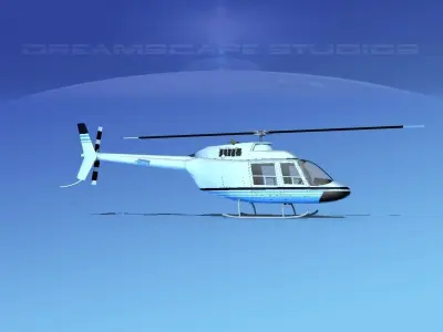 Bell 206 Jet Ranger V08 3D model