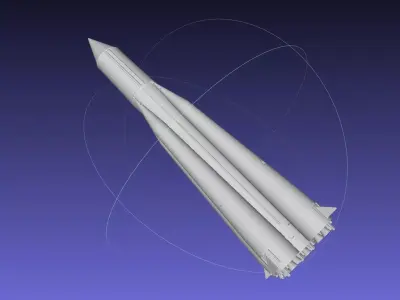 Sputnik Launcher Rocket Printable Model 3D print model