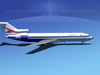 Boeing 727-200 Allegheny  3D model