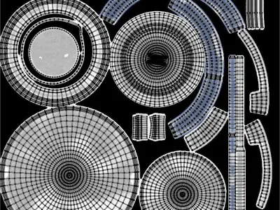 Sci-fi sphere modern art Free 3D model