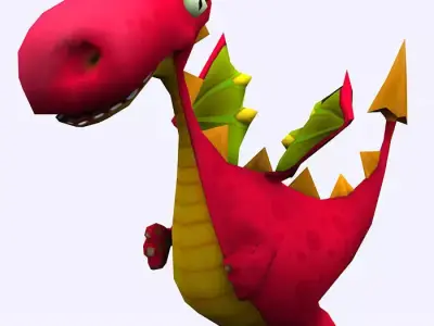 Toonpets dragons Low-poly 3D model
