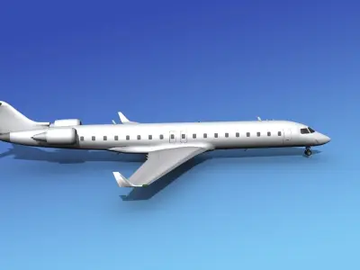 Bombardier CRJ700 Unmarked 2 3D model