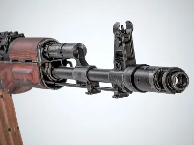 MILITARY Game Ready AK 74 SET Low-poly 3D model