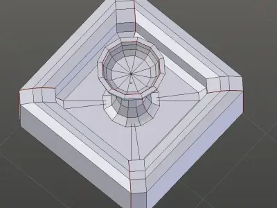 Low poly ancient sink Low-poly 3D model