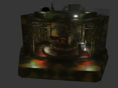 2 in 1 Concept Armored Artillery Nest and Sci Fi Panel 3D model