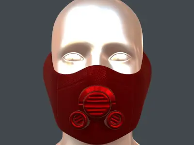 Gas mask helmet 3d model scifi Low-poly  Low-poly 3D model 568