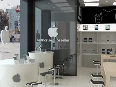 Apple Store Interior Collection 01 3D model