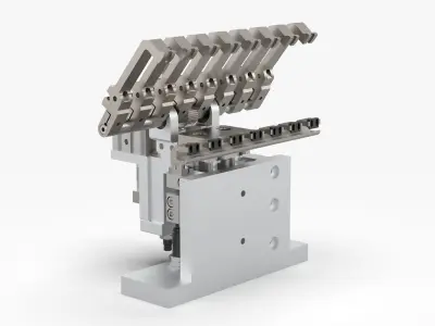 Rack and Pinion Gripper Mechanism 3D model