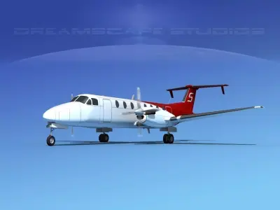 Beechcraft B1900C V09 3D model