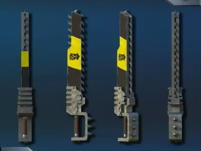 Warhammer ChainSword Free low-poly 3D model