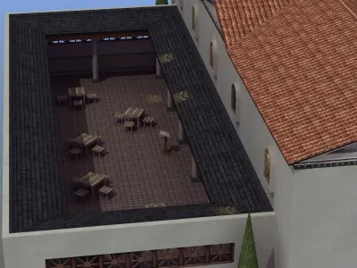 Ancient School Building 3D model