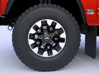 Land Rover Defender works V8 2018 Free 3D model