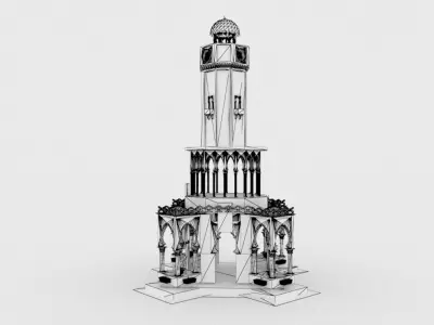 Izmir Clock Tower 3D model