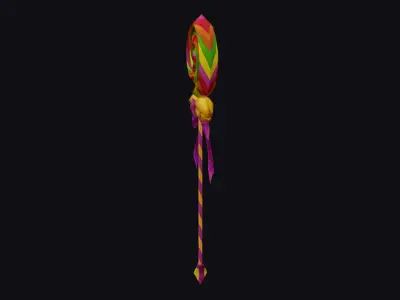 Wand Lollipop Magical Candy Wizard Scepter Weapon Stick Low-poly 3D model