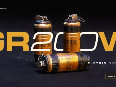 GR200W Eletric Grenade Low-poly 3D model