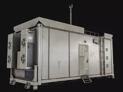 BMC  Radar  Battle Management  Control Low-poly 3D model