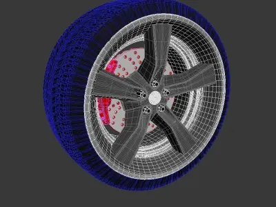 tyre hubs wheel Free 3D model