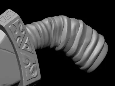 Stylized Fantasy Sword Zbrush Project File - ZPR 3D model
