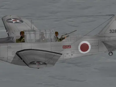 North American O-47 3D model