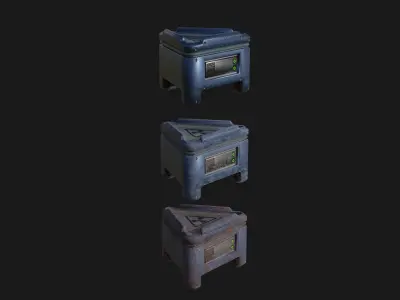 SciFi Crate Pack v1 Low-poly 3D model