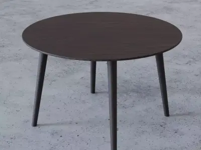 Simple round table Free 3D model