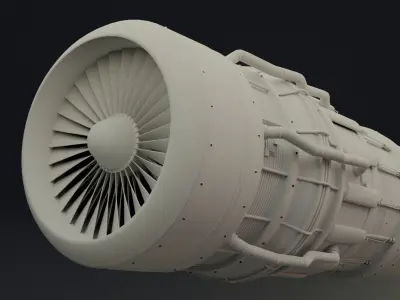Jet engine 3D model