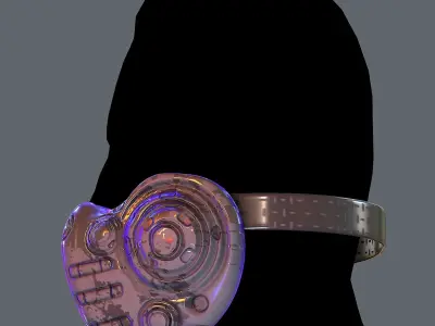 Gas mask helmet 3d model scifi Low-poly  Low-poly 3D model 577