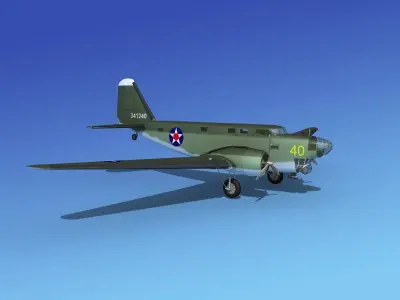 Douglas B-18A Bolo V06 3D model