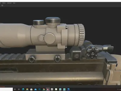 SCAR-L- Low-poly  Low-poly 3D model