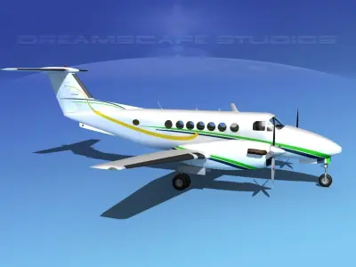 Beechcraft 350 Super King Air V09 3D model