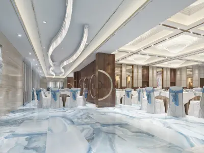 Hotel Banquet Hall 3D model