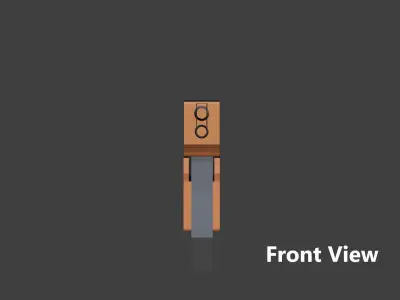 AK-47 with separated part Low-poly 3D model