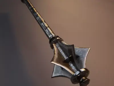 Medieval Mace Low-poly 3D model