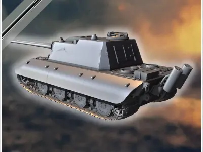 Flakzwilling 88mm Flak 43 L71 auf E-100 Alligator Entwicklung tw 3D print model