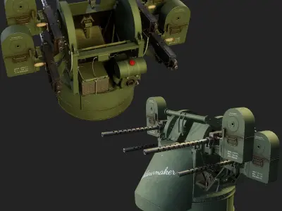 M45 Quadmount Low-poly 3D model