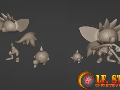 Pokemon Shroodle Grafaiai 3D model