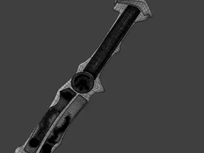Fi nal sword made in blender 3D model