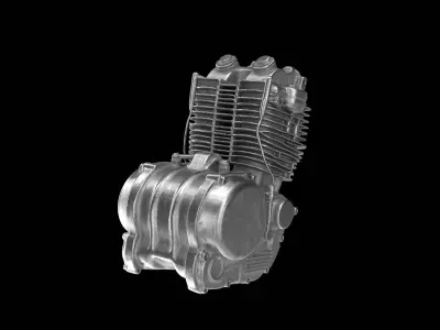 motorcycle engine 3D model
