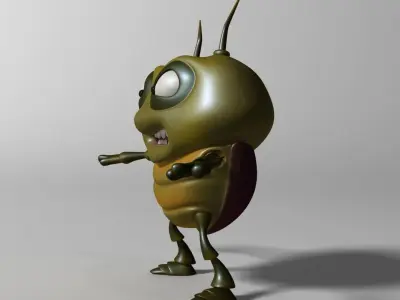 Cartoon Bug RIGGED Low-poly 3D model