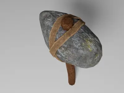 Primitive Neanderthal Axe Free 3D model
