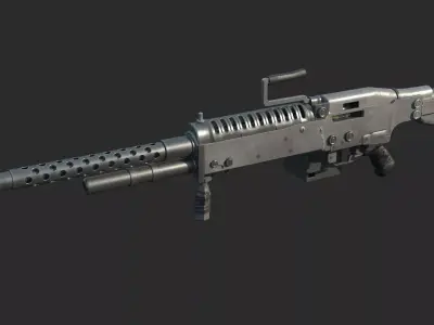 Future Sci-Fi Apocalypse Modular Heavy Machine Gun 3D model