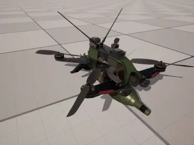 FPV Drone Valkyrie - Military UAV 4K PBR Game Ready 3D model