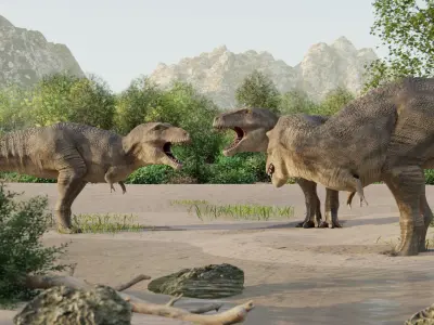 Monster Tyrannosaurus Rex Dinosaur Low-poly 3D model