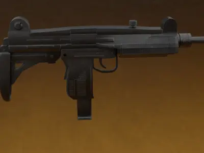 Uzi gun Free low-poly 3D model