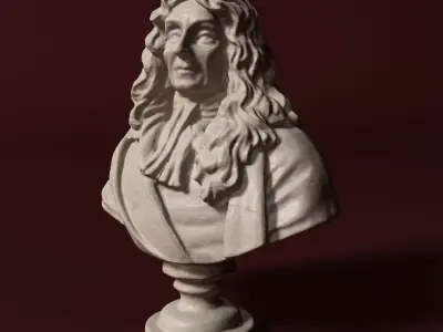 Jean de La Fontaine Bust 3D model