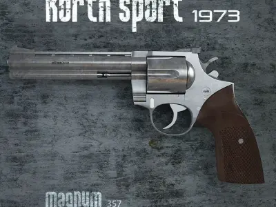 Colt Magnum 357 Korth 3D model