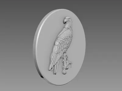 Eagle Bas-relief 3D model