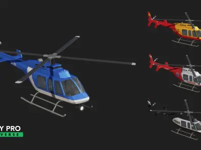 Poly Pro Vehicles Air Low-poly 3D model