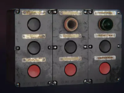 Switchboards metal box 3D model