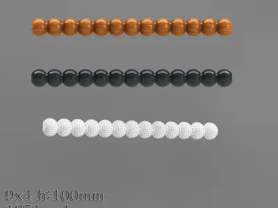 Decorative molding 9-17mm width set Free 3D model